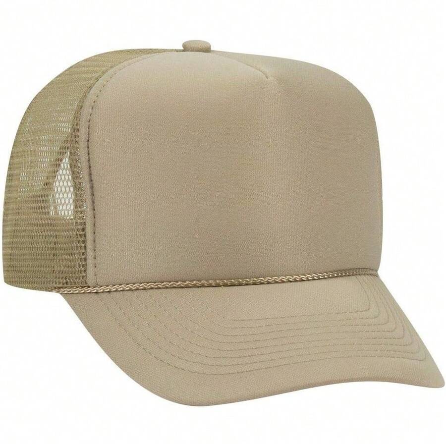 Otto - Gorro de Camionero de Malla con 5 Paneles Frontales de Espuma de poliéster - Rosa/Blanco/Rosa - Ver 1