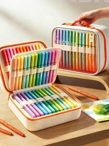 80 Color Large Capacity Acrylic Marker With Soft Tip, Easy And Fast Color. Birthday Presents For Friends, School Drawings, Back To School,Christmas Gifts,School Supplies,Art Supplies - Sets - View 2