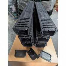 6 MeterAston BS Drainage Channel Driveway & Patios 6mtr Plastic Grating Channel +Free Accessories - PACK OF 6MTR - View 1