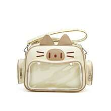 Ladies' Fashion Backpack - New Cartoon Piggy Layered Multi Compartment Bag Design Transparent Pain Bag Suitable For Daily Outing And Girl Comic Shows - Yellow - View 2
