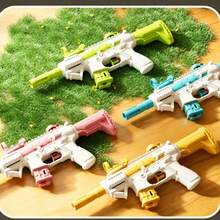 Pistola de Água de Disparo Rápido com Ação de Pressão, Lançador de Água Cor Macaron, Brinquedo de Água com Montagem DIY, Pistola de Água Tipo Pressão, Brinquedo de Água com Capacidade de 50ml, Batalha de Água de Verão na Praia e Piscina, Brincadeira de Água ao Ar Livre para Crianças, Brinquedo Interativo para Festas, Presente de Aniversário para Crianças - Multicolorido - Ver 8