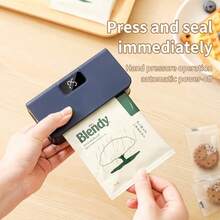 SOKANY Household Smart Sealer, 2-In-1 Mini Sealer: 6 Temperature Settings, LCD Screen, Integrated Sealing And Opening Function. Perfect For Storing Nuts, Chips, Dried Goods And Seasoning Packets. - White - View 8