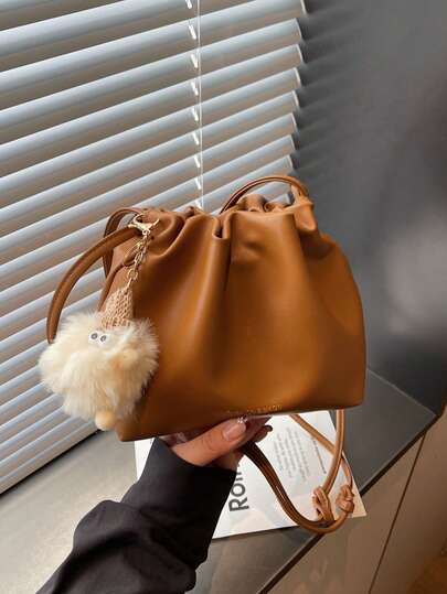 Tas Selempang Bahu Berkualitas Premium, Modis, Serbaguna, Desain Baru, Populer, Kapasitas Besar, Cocok untuk Pemakaian Sehari-hari, Belanja, Kencan, Tas Awan Berlipit, Tas Wanita Unik dan Sangat Menarik