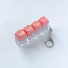 15pc Fidget Keyboard Keychain – Colorful Macaron Fidget Toy For Stress Relief, Eye-Catching Party Favor & Gift For Friends - one-size - View 10