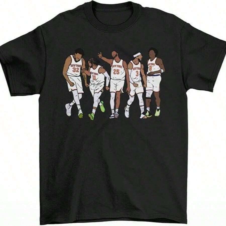 Jalen.Brenson New York Basketball Retro Jersey - 黑色 8 - 查看 1