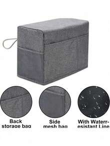 1pc Sewing Machine Dust Cover, Protective Fabric With Convenient Side Pocket And Sturdy Handle, Fits Most Standard Machines And Accessories, Storage Bag, Organization - Multicolor - View 6