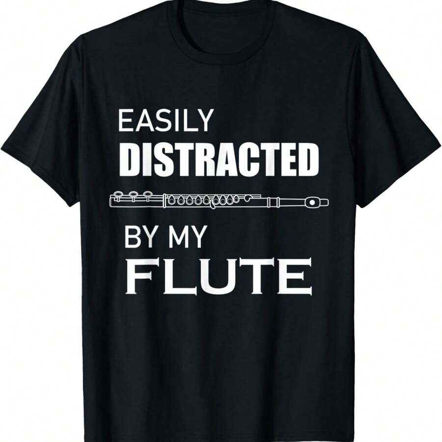 Flutist Funny Quote Professional Musician Orchestra Flute T-Shirt - Black - View 1