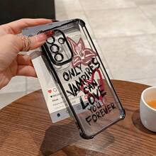 Estuche Transparent Anticaídas con Diseño de Amor Vampiro para Xiaomi Redmi Note 11 12 13 14 Pro 10C 12C 13C A1 K50 4G 5G - Cubierta Suave y Fresca - Negro - Ver 4