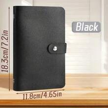 1pc 2026 New PU Money Saving Book, A6 Large Capacity Cash Storage Album Holds 100 Bills, Organizer For Banknotes, Photos, Stamps & Cards, Includes 50 Sleeves, Ideal Holiday Gift,Random Color And Style - Multicolor - View 7