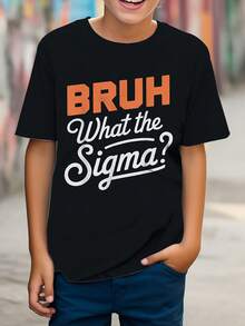 Camiseta con Frases Satíricas y Humorísticas, Tela Suave y Transpirable, Diseño Cómodo de Manga Corta para Niños, el Mejor Regalo para Niños y Niñas - Negro - Ver 1