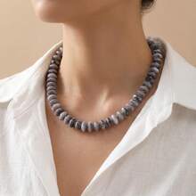 Collar de cuentas acrílicas de colores para mujer, collar personalizado, collar de playa; accesorios de joyería hechos a mano con cuentas para vacaciones - Multicolor - Ver 6