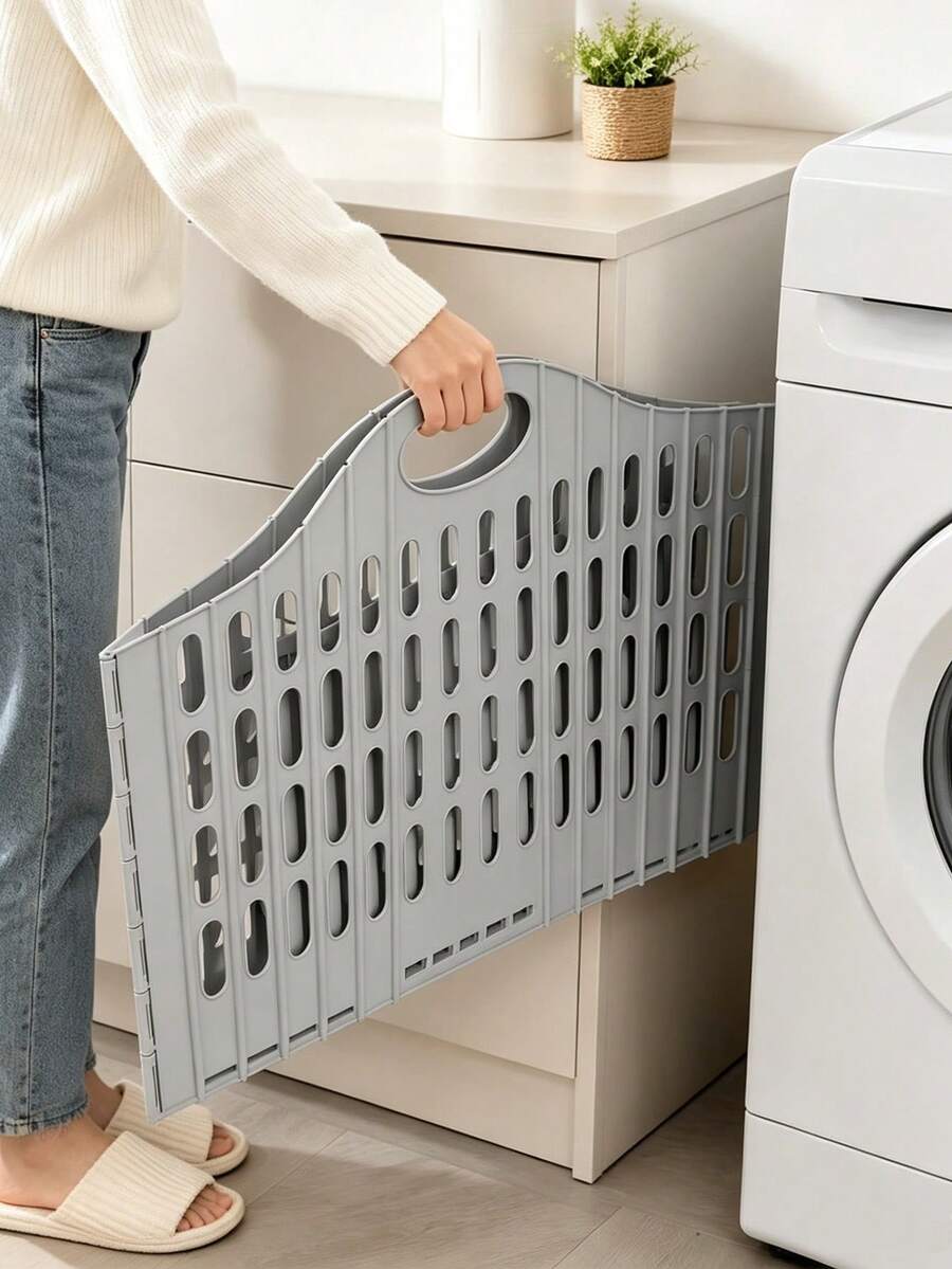 Modern Foldable Laundry Basket - Wall Mounted, Portable Multi-Layer Dirty Clothes Basket, Square Polypropylene Laundry Basket Suitable For Home And Bathroom Storage - Multicolor - View 1