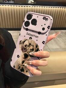 1件客製化寵物肖像與姓名側心3D設計大窗全覆蓋手機殼，相容 iPhone 17ProMax/17Air/16Pro/15/14ProPlus/13/12/11/XS Max/8/7 及 Galaxy S26ULTRA/S25Plus/S24/S23FE/S22/A03S/A05/A10S/A12/A13/A14/A15/A35/A36/A20/A50/A55/A56/M05，精美奢華、極具吸引力的全覆蓋鏡頭防摔保護殼手機配件 - 粉色 - 查看 4