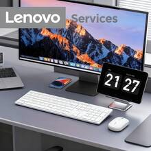 Conjunto de teclado y ratón inalámbrico de modo dual profesional Lenovo con compatibilidad universal con portátil, PC, escritorio, tableta a través de una construcción ligera y duradera con un diseño simple y elegante para mejorar la productividad - Ver 8