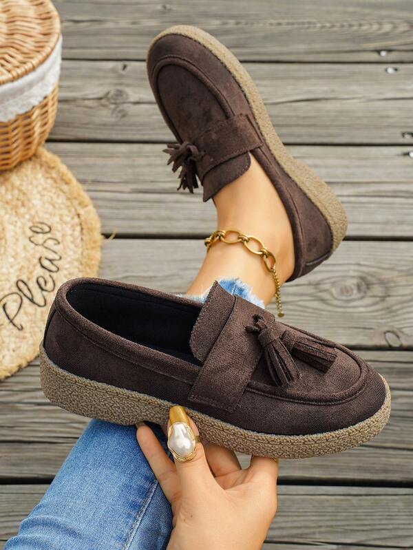 1 Pasang Sepatu Platform Wedges Kasual Warna Polos dari Kain dengan Simpul untuk Wanita, Cocok untuk Aktivitas Luar Ruangan, Rumah, Kantor, Pesta, Liburan, Kuliah, Sepanjang Musim