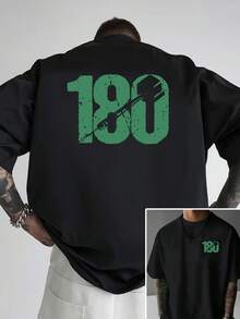 Camiseta de hombre con hombros caídos, diseño de doble cara invertido de 180 grados, camiseta de corte holgado para hombre, ropa masculina de estilo moderno y a, un imprescindible pa - Negro - Ver 1