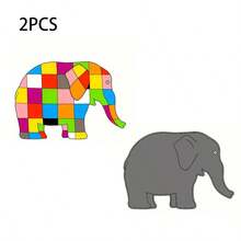 2Pcs Felt Hand Puppets, Emma The Plaid Elephant, Perfect For Classroom Storytelling, Themed Party Gifts, Decorations, And Back-To-School Essentials. - Multicolor - View 16