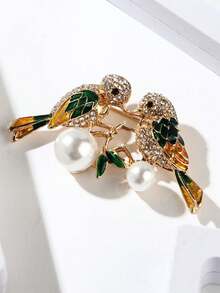 1 Pair Magpie Brooch, High-End Fashion Creative Pin, Versatile Clothing Accessory - Gold - View 4