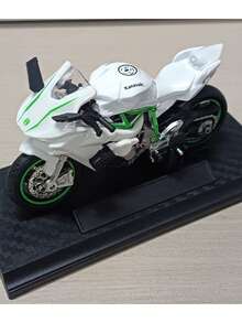 Model Sepeda Motor Kawasaki H2R Alloy Skala 1:18 - Model Balap Detail dengan Stand Pajangan, Cocok untuk Koleksi dan Permainan Remaja - 14 Buah Mainan - MultiWarna - View 13