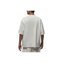 Nike Jordan Flight Essentials Oversize AIR Pullover Solid Color Comfortable Short-Sleeve T-Shirt For Men - 米白色 - 查看 2