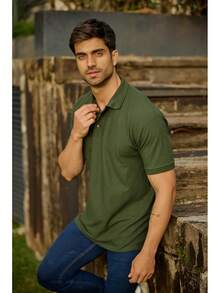 Alfani Paq 3 Playeras Polo para Hombre Manga Corta 100% Algodón - Vino/Marino Jaspe/Negro Jaspe - Ver 4