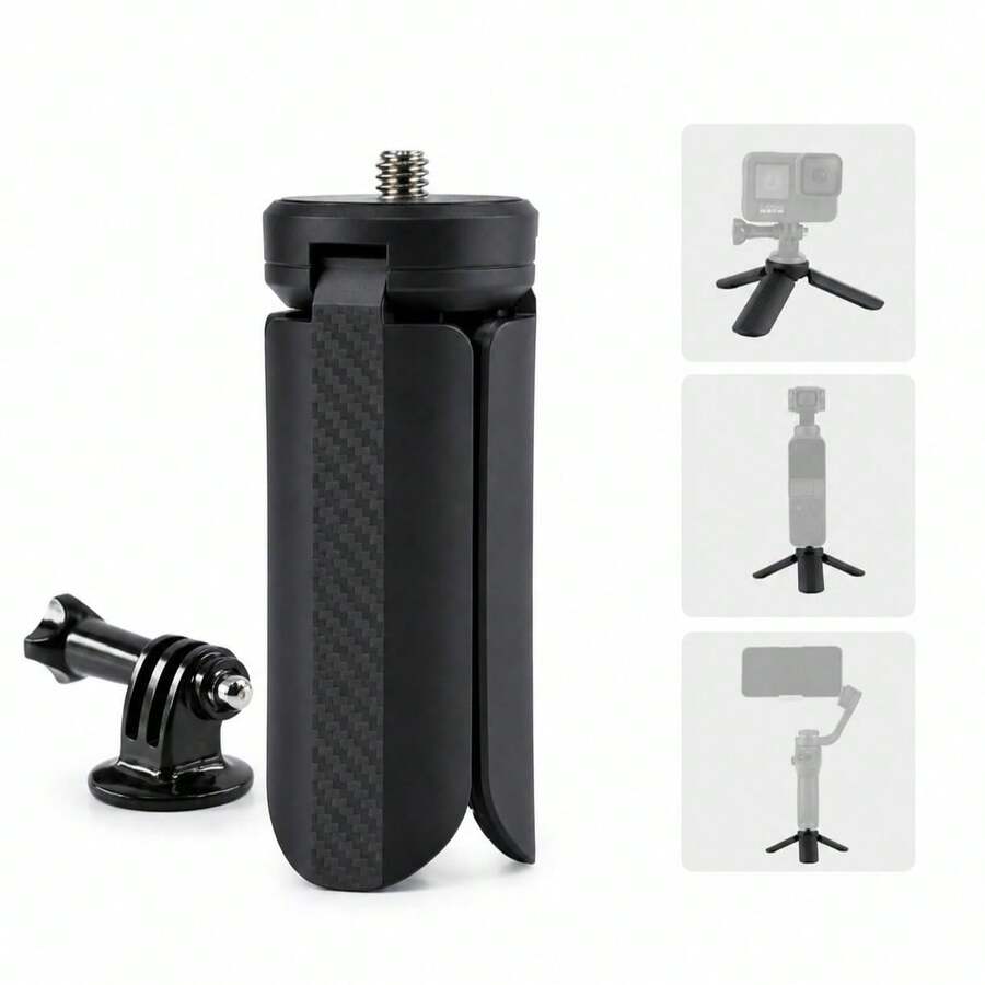 Trípode portátil mini, soporte de trípode de cámara de escritorio, estabilizador de mano ligero, compatible con OSMO Pocket 4 & 3 & 2, cámara de acción, smartphone, webcam, vlog de viaje - Ver 1