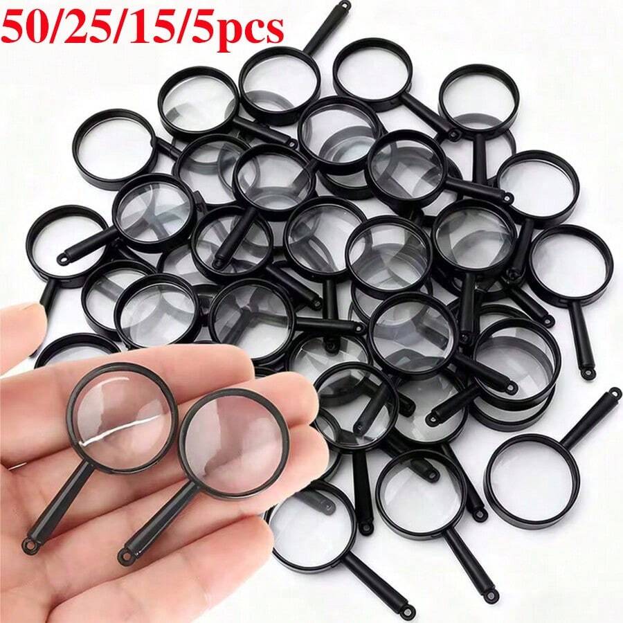5/15 Inch Plastic Mini Magnifier - Portable Pocket-Sized Educational Item, Suitable For Office, Study, School, Reading Newspapers/Magazines, Outdoor Nature Observation, Mini Magnifier, Learning Aid Tool, Compact Design, Plastic - Multicolor - View 1