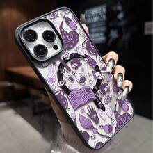 Funda magnética para teléfono con temática de Halloween para Apple y , con diseño de poción, calavera y sombrero de mago, compatible con carga inalámbrica Magsafe, ofrece protección contra caídas con un marco de TPU duradero y un diseño elegante resistente a los arañazos, adecuada para modelos de  y , una funda para teléfono creativa y misteriosa. - Estilo 1 - Ver 5
