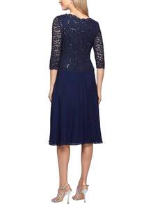 Alex Evenings Vestido de Encaje con Lentejuelas para Mujer (pequeño y Regular) - marino - Ver 2