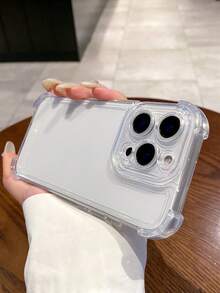 經典極簡透明相機孔防摔軟手機殼，適用於 Apple 17、AIR、17PRO、17PROMAX、16promax、14/13、12、11 Pro Max、XS Max、X、XR、8、7、Plus、GalaxyA13 5G S21 FE5G A15 A21S A34 A12 S25 S21U S26 系列及其他機型，可作為生日禮物送給女友、男友或自己使用 - 無色 - 查看 7