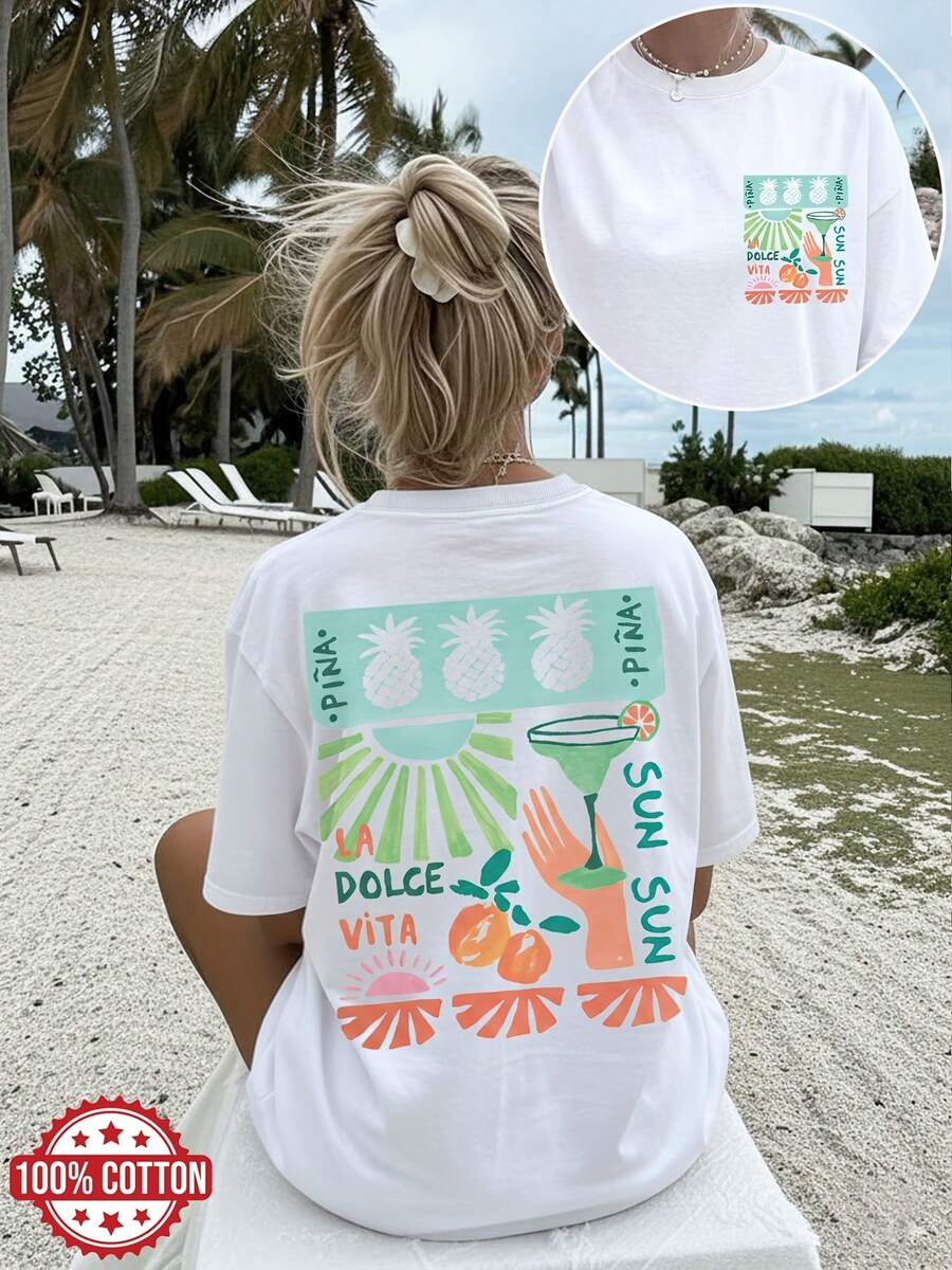 Women T-Shirts - 白色 - 查看 1
