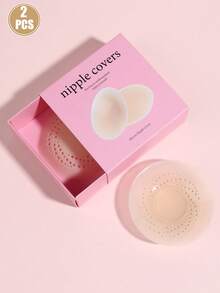 Set de regalo de cubiertas adhesivas para pezones de verano, material de silicona lavable y reutilizable, ligero y anti-protuberancia de pezón, invisible y sin costuras, almohadillas para pechos de mujer, adecuado para boda, vacaciones en la playa, uso diario - Multicolor - Ver 10