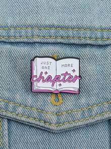 10pcs Bookworm Reading Quotes Enamel Brooch Set, Literary Floral Lapel Pins, Backpack Decoration Gift For Literature Lovers - Multicolor - View 5