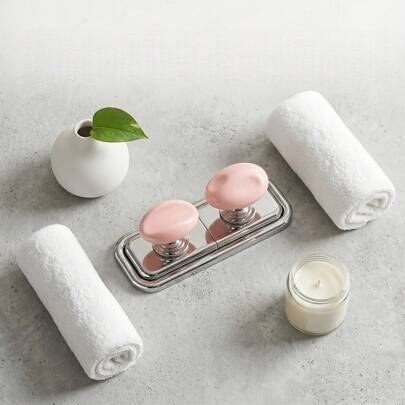 1 buah Tombol Siram Toilet Keramik Warna Macaron, Pegangan Tambahan untuk Tangki Toilet, Kenop Laci Lemari Serbaguna, Aksesori Dekorasi Kamar Mandi