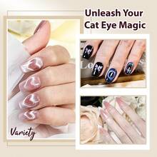Herramienta magnética 2 en 1 para arte de uñas con forma de ojo de gato en V francés, herramienta magnética fuerte para arte de uñas, adecuada para esmalte de uñas en gel, accesorios DIY para arte de uñas, adecuada para mujeres, salones de uñas y DIY en casa, imán para arte de uñas, diseño de arte de uñas, productos para arte de uñas, herramienta magnética redonda, suministros para arte de uñas - Multicolor - Ver 4
