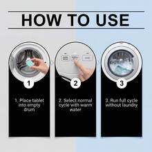 Deep Cleaning Washing Machine Cleaner Effervescent Tablets, Powerful Odor Remover & Laundry Tub Stain Lifter, Multi-Effect Washer Cleaner Suitable For Front & Top Loader, Household Cleaning Supplies - Multiple Forms - View 8