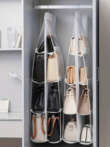 1pc Hanging Storage Bag Organizer For Closet Door,Bedroom Room Decor,Back To School - Multicolor - View 1