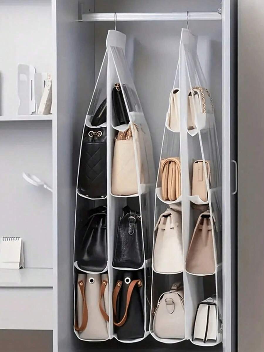 1pc Hanging Storage Bag Organizer For Closet Door,Bedroom Room Decor,Back To School - Multicolor - View 1