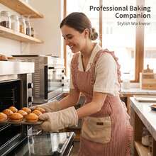 1pc Premium Kitchen Apron, Sweet Style, Workwear, Suitable For All Seasons Cooking, H-Shaped Wide Strap Apron, Unisex, With 2 Pockets, Suitable For Chef Cooking, Gardening, BBQ, Cafe, Painting, Baking - Multicolor - View 8