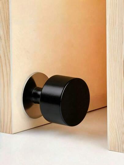 1 pieza Tope de puerta autoadhesivo de goma duradero con base de acero inoxidable, almohadilla amortiguadora de protección de pared que reduce el ruido, adecuado para el hogar y la oficina, opcional en negro y blanco, protección de pared/diseño minimalista/abrazadera de puerta/protector de tope de puerta