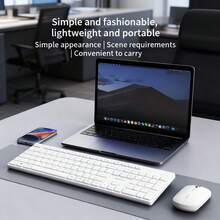 Conjunto de teclado y ratón inalámbrico de modo dual profesional Lenovo con compatibilidad universal con portátil, PC, escritorio, tableta a través de una construcción ligera y duradera con un diseño simple y elegante para mejorar la productividad - Ver 3