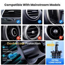 1 pieza Soporte universal multifunción para teléfono de coche de ABS negro, soporte de teléfono para rejilla de ventilación del coche, soporte de teléfono para navegación - A - Ver 9