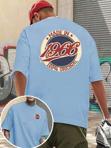 Camiseta de manga corta para hombre, estilo% de 1966, estampada por ambos lados. - Negro - Ver 8