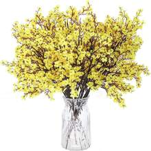 1/5pcs Starry Sky Simulation Bouquet And Artificial Flowers, Realistic Texture, Suitable For Indoor/Outdoor Decoration, Home Decor, Wedding Decoration, Tabletop Decoration, Halloween Decoration, Autumn Decoration - Yellow - View 1