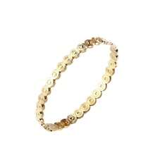 Stainless Steel Gold Stackable Bracelet, X-Shaped Open Bangle, Round Disc Chain And Oval Pig Nose Chain, Women's Minimalist Daily Gift Jewelry - X-shaped Bracelet - View 7