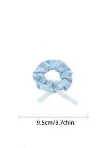 3pcs Women's Ball Hair Ties, Fresh Style Oversized Floral Fairy Elegant Hair Scrunchies, Back To School - Multicolor - View 5