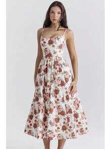 TcIFE Vestido Largo de Tirantes Finos sin Espalda, Sexy y Veraniego para Mujer - Azul marino - Ver 3