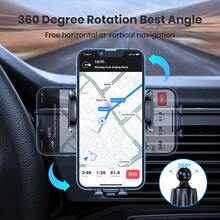 1 pieza Soporte universal multifunción para teléfono de coche de ABS negro, soporte de teléfono para rejilla de ventilación del coche, soporte de teléfono para navegación - A - Ver 10