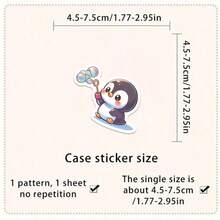 50pcs Cute Penguin Cartoon Stickers/Vinyl Material/Suitable For Car Decals/Bumper Stickers/Laptop Stickers/Can Be Used As Party Gifts And Rewards To Share With Friends - Multicolor - View 4