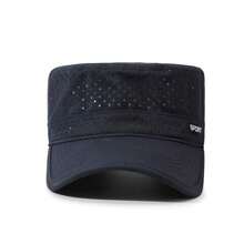 Summer Perforated Soft Top Men's Flat Cap, Water-Resistant Baseball Cap, Outdoor Sun Protection Sports Quick-Dry Baseball Cap - A - View 7